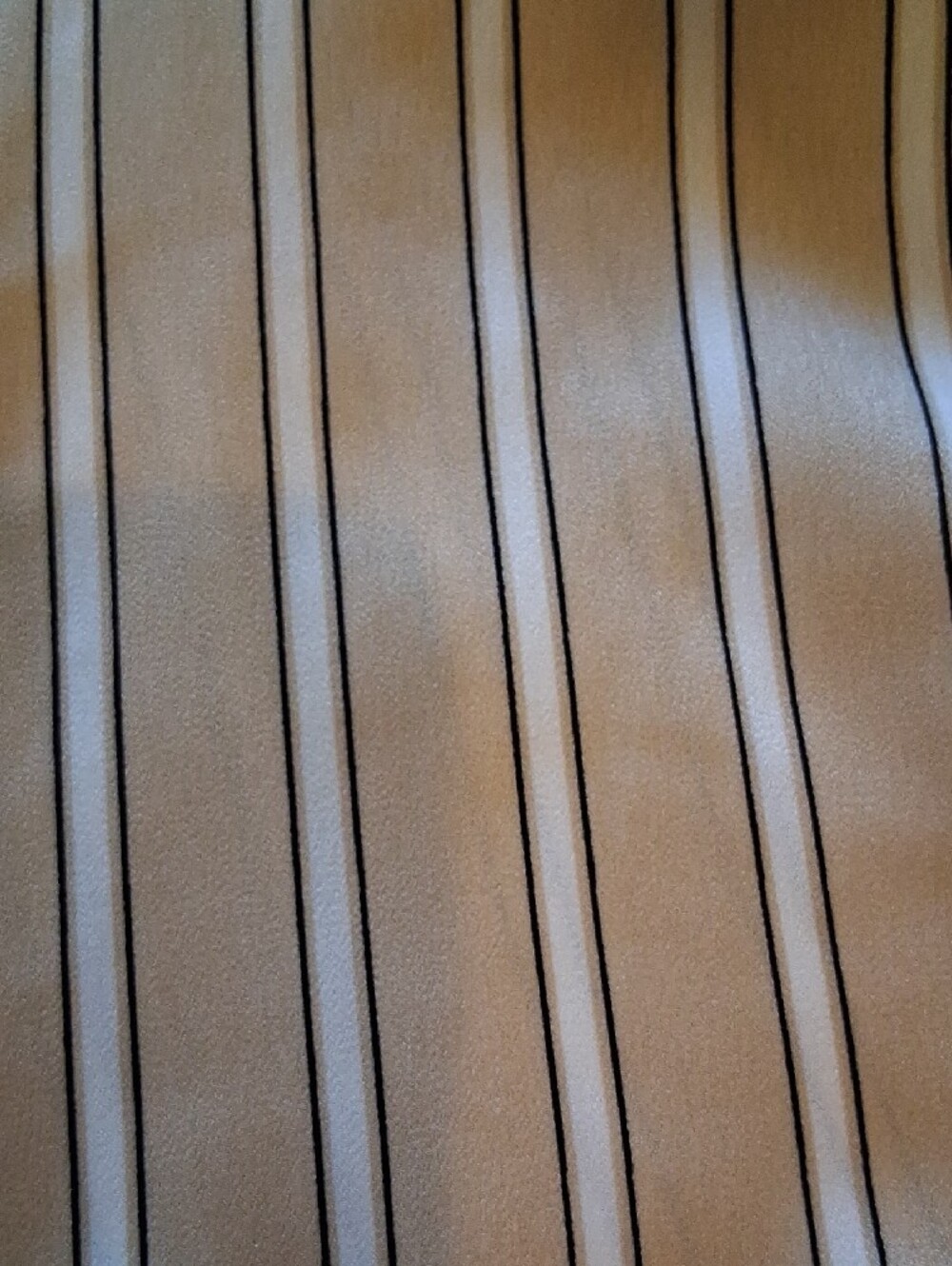 Elie Tahari Cream and Navy Striped Button-Down Blouse - Picture 3 of 8